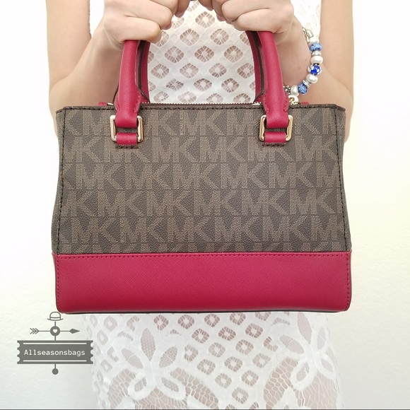 Michael Kors Kellen Xs satchel handbag cherry NWT - Picture 3 of 7